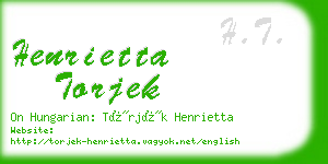 henrietta torjek business card